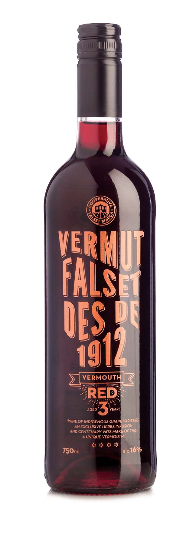 Vermut Falset Negre des de 1912 Bottle Photo